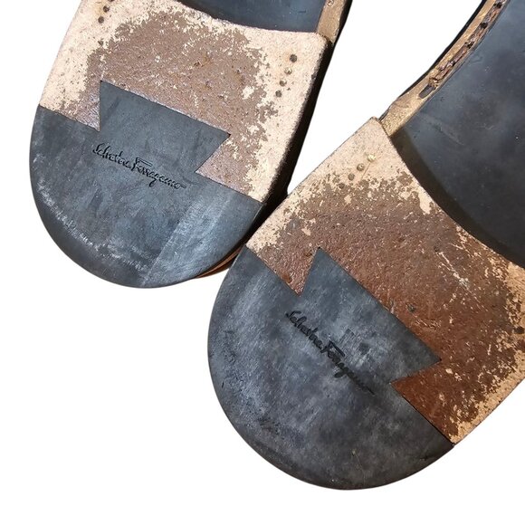 Salvatore Ferragamo Crown Nero Pebble Calf Loafer Mens Shoe Size 10.5 E With Box - Picture 11 of 17